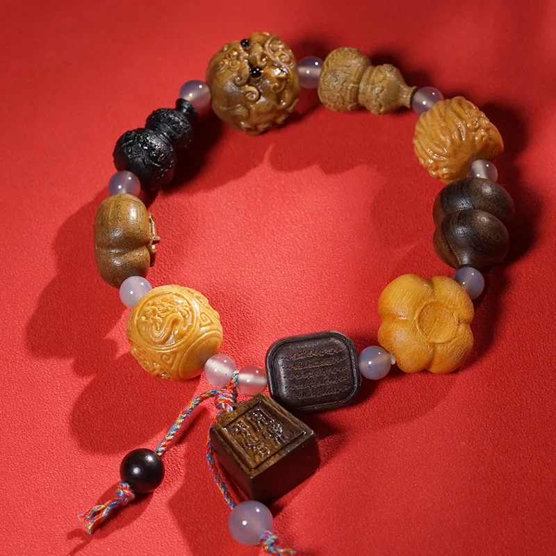 

Wooden Duobao Bracelets, Beautiful Meaning Men and Women Lucky Bracelets, Jewelry, Gifts