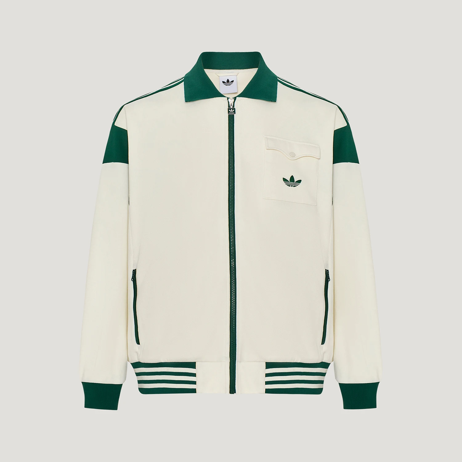 Adidas genuine men's spliced casual loose collar sports jacket KW5665