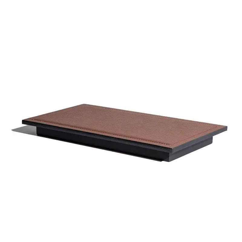 Minimalist Leather Rectangular Tray, Modern Decorative Desktop Organizer for Living Room Bedroom Office, Home Storage Ornament