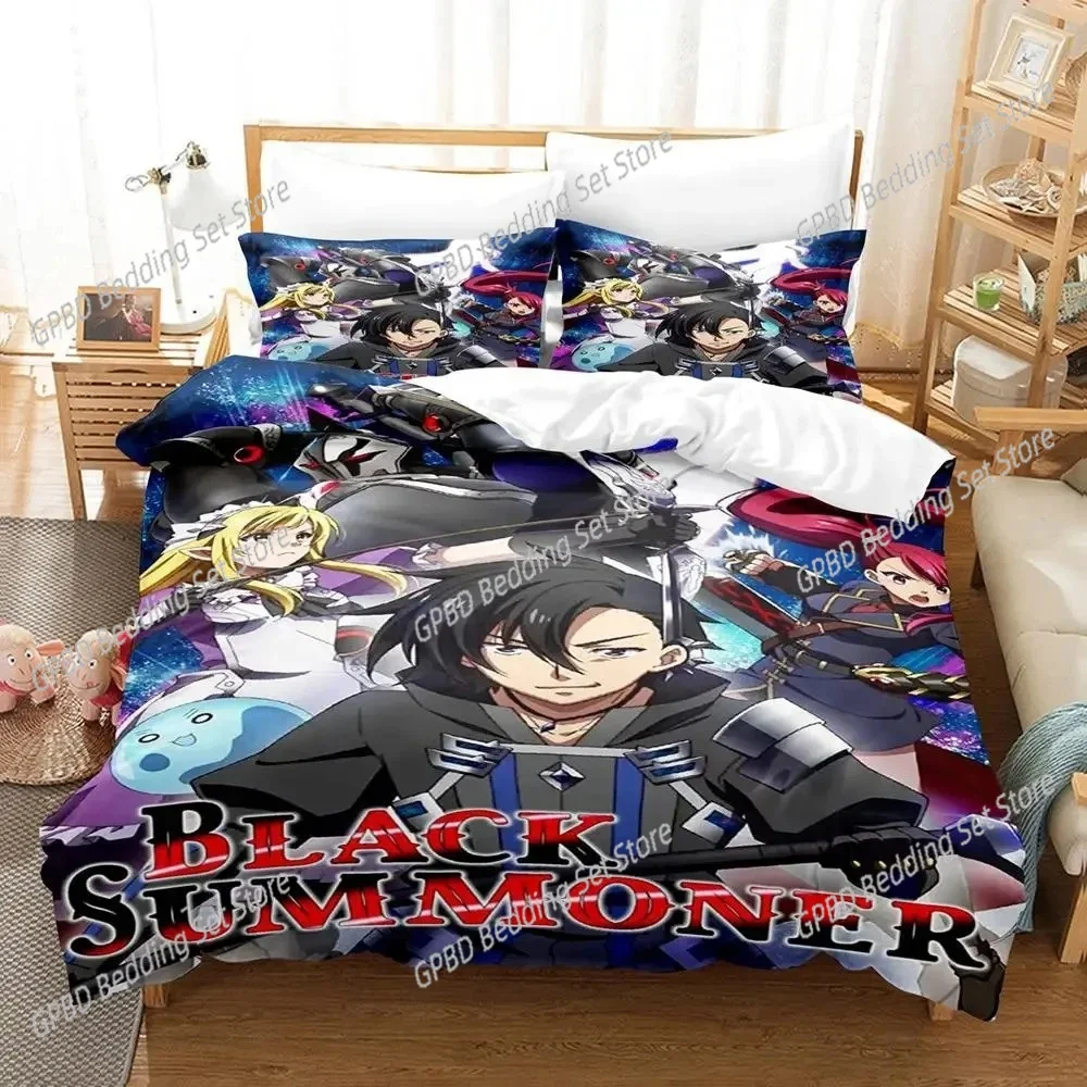 3D Print Anime Black Summoner Bedding Set Duvet Cover Bed Set Quilt Cover Pillowcase Comforter king Queen Size Boys Adult