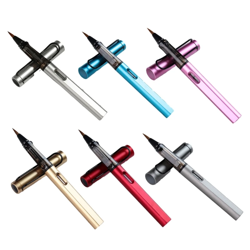 20cb conjunto canetas caligrafia portátil 6 canetas tinteiro ponta macia para pintura caligrafia conjunto para