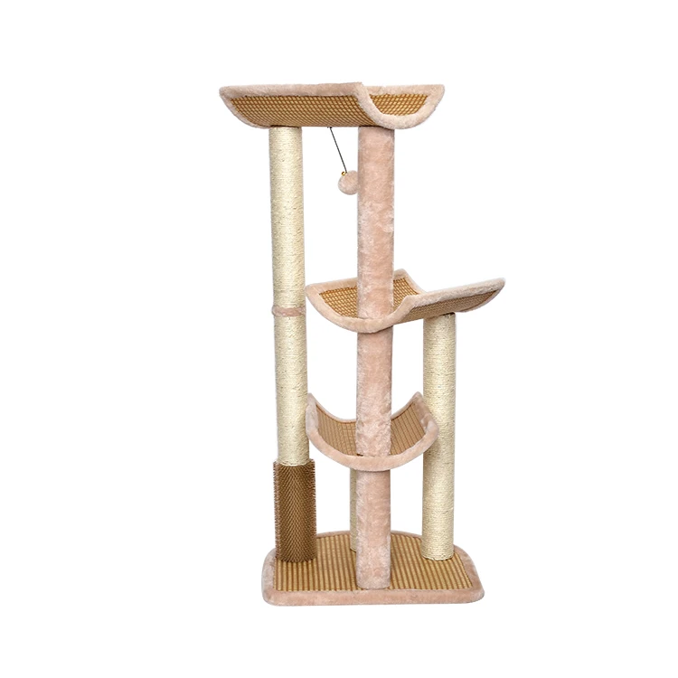 

Climbing Gyms Plush Wicker Cat Tree Furniture for Large Cats Playing