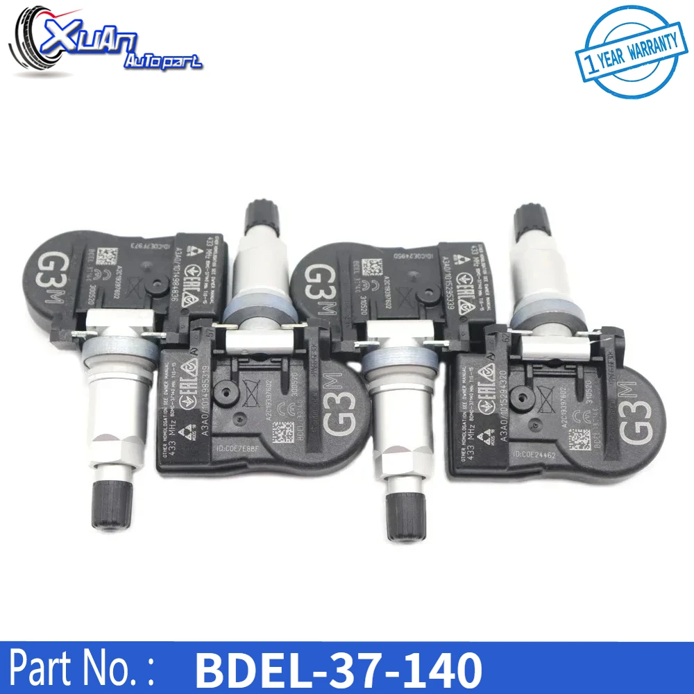 433Mhz TPMS Tyre Tire Pressure Sensor Monitoring System BDEL-37-140 for Mazda CX-30 3 (BP) B-Hatch Xev 2019-2024 BDEL3140