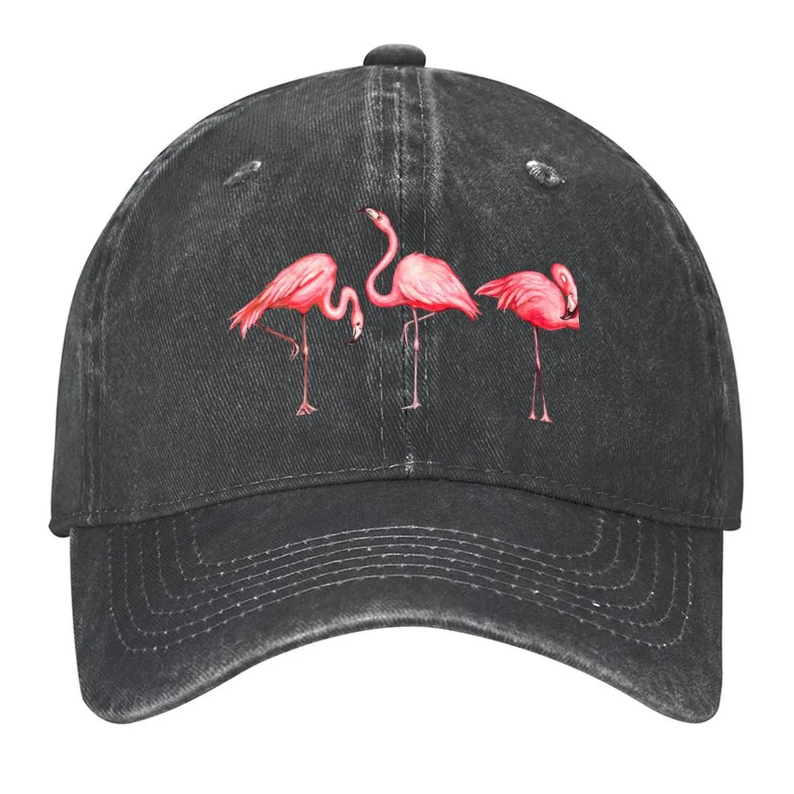 

Flamingo Pattern - Black Baseball Cap Designer Hat |-F-| fishing hat New Hat Caps Male Women's