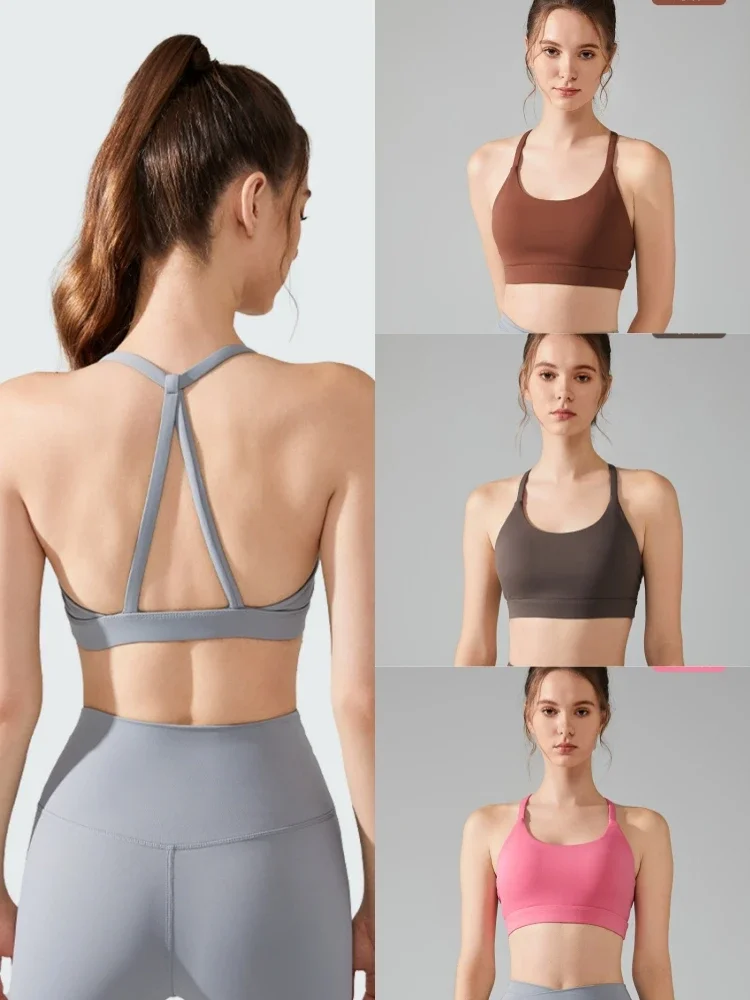 

Women's Sexy Back Sports Bra Top Push-Up Yoga Underwear Fitness Crop Top Workout Yoga Top Soft Beauty Back Bras Gym Underwear