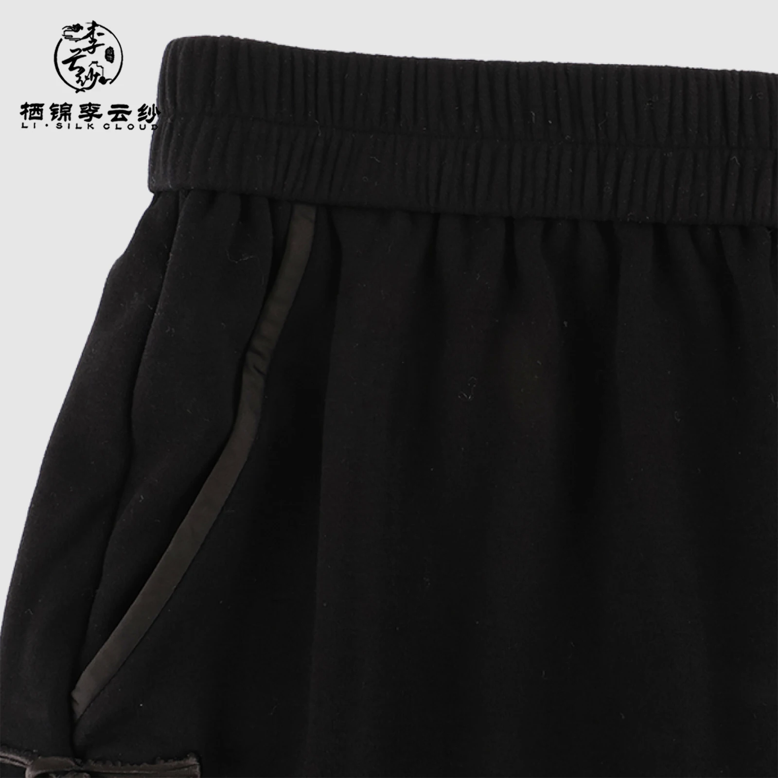 LI SILK CLOUD Cashmere Trousers- Soft Warm, Classic Straight Fit, Luxury Winter Guangdong Black Pearl Guangdong Gauz