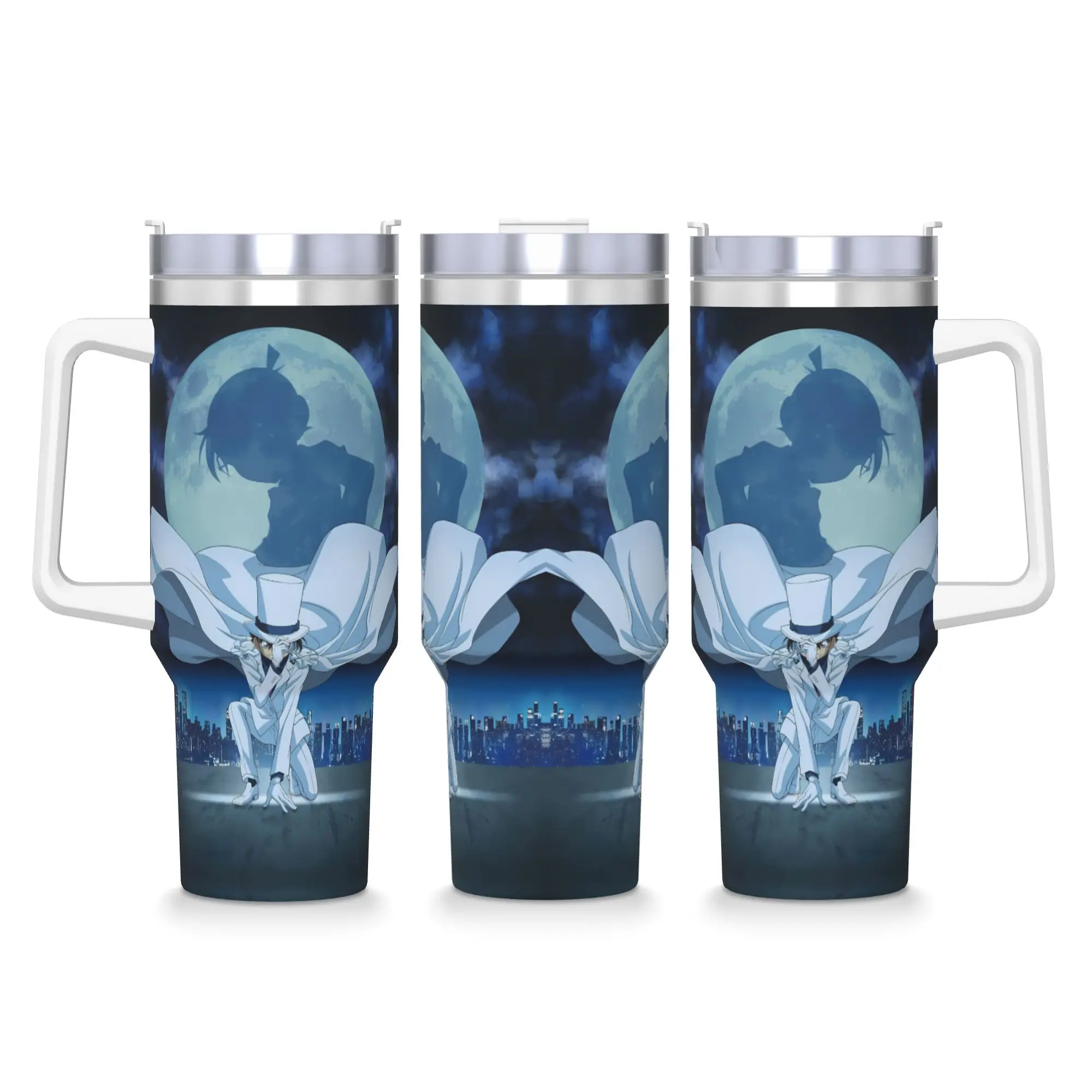Stainless Steel Tumbler Conan Edogawa Thermal Cups  Portable Cold and Hot Mugs Cup Beach Graphic Water Bottle