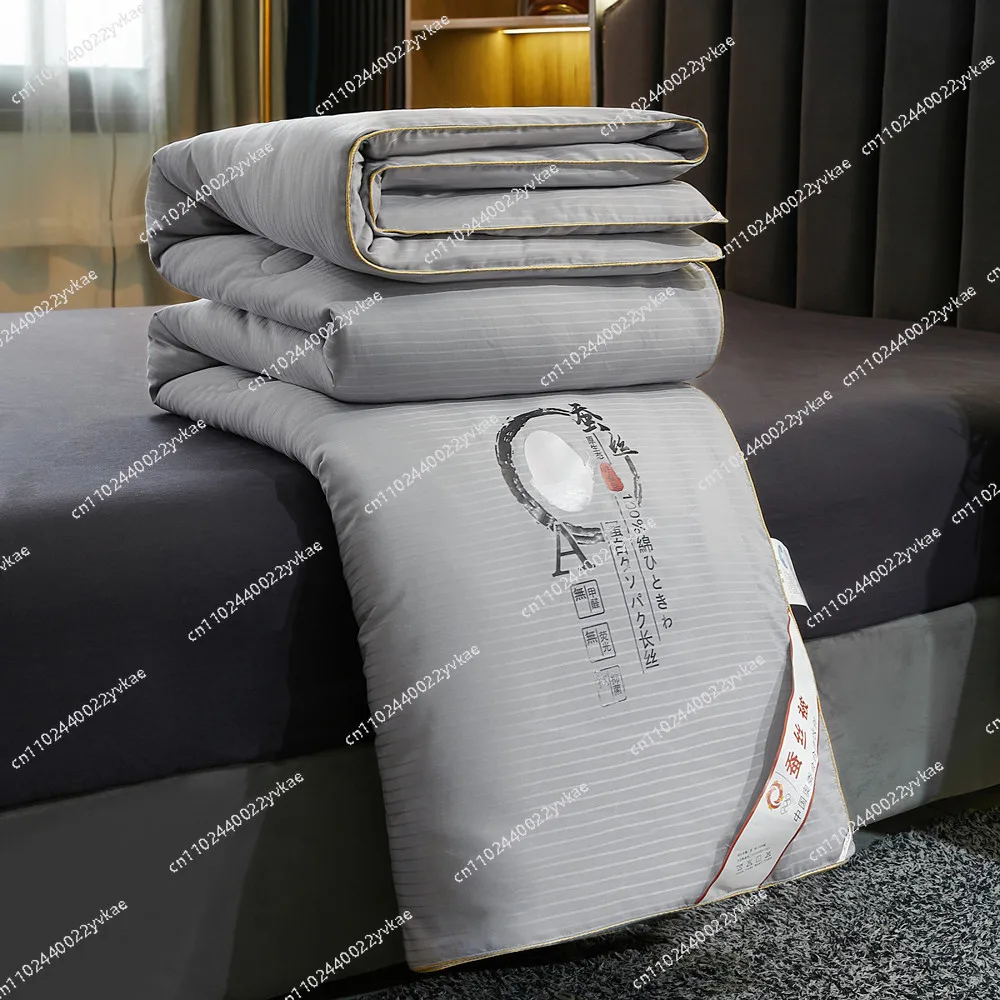 

Silk quilt spring autumn luxury silk winter home hotel high comforter two-in-one core gift