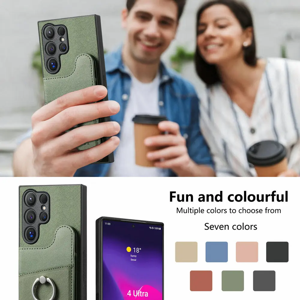 لسامسونج غالاكسي S26 الترا 5G بطاقة الغطاء الخلفي حلقة حامل المحفظة كوكه سامسونج S26 الترا حالة غالاكسي S 26 S26 الترا فليب غطاء #5