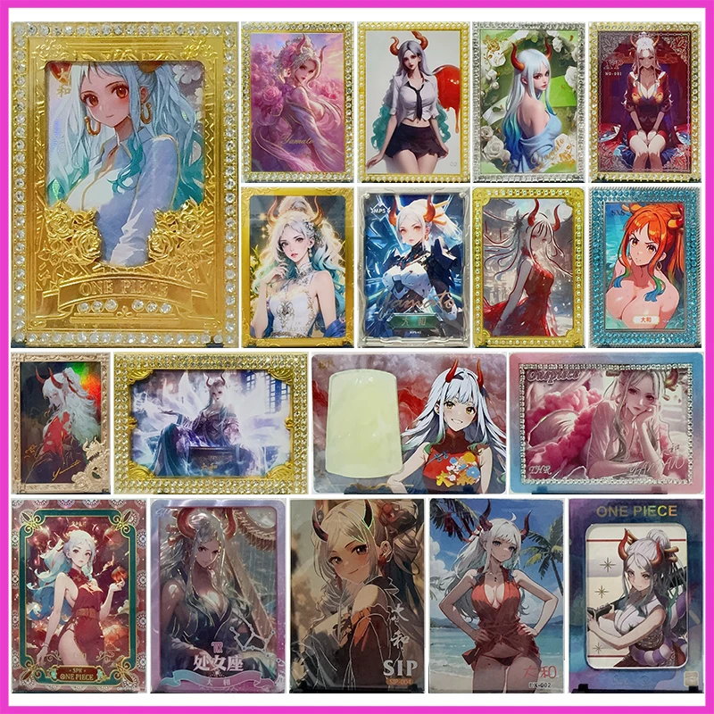 

Anime ONE PIECE Rare Diamond Metal Limited Tabletop Game Refraction Collectible Cards Yamato Toys for boys Birthday Present