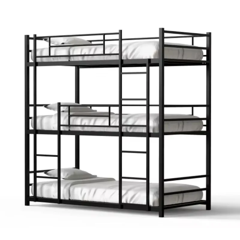 Modern Strong Metal Triple Bunk Bed for 3 People 3 Layers