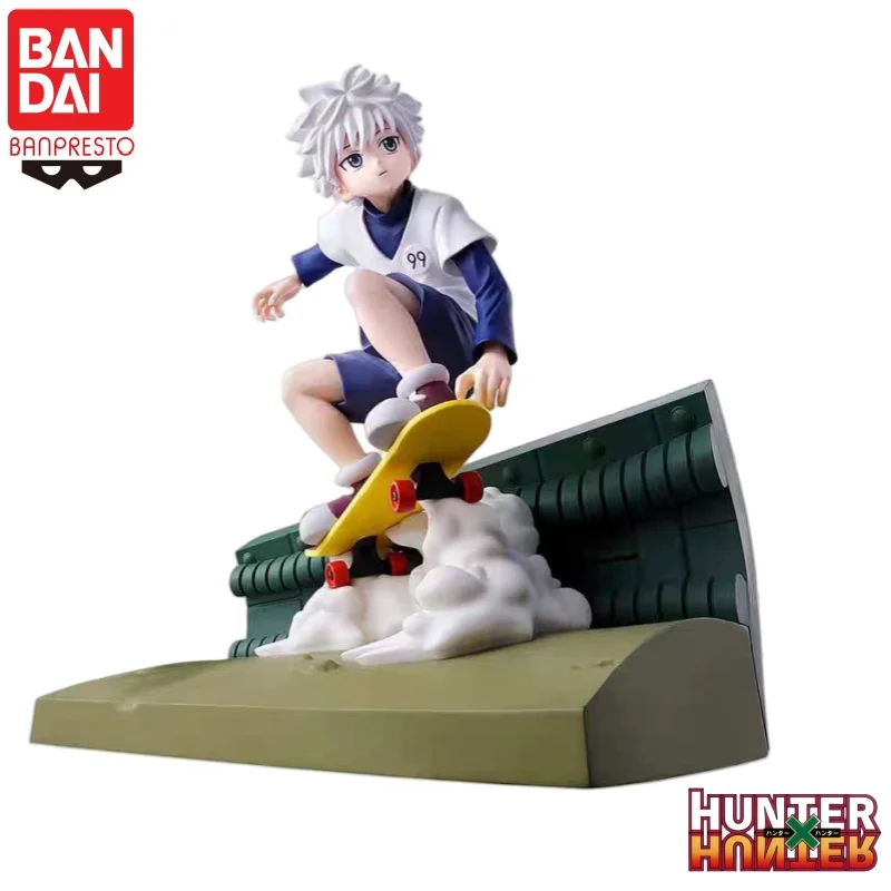 

In Stock Original Bandai Banpresto Hunter Hunter Killua Zoldyck Action Figure Doll Brand New Boxed Animation Peripherals Garage