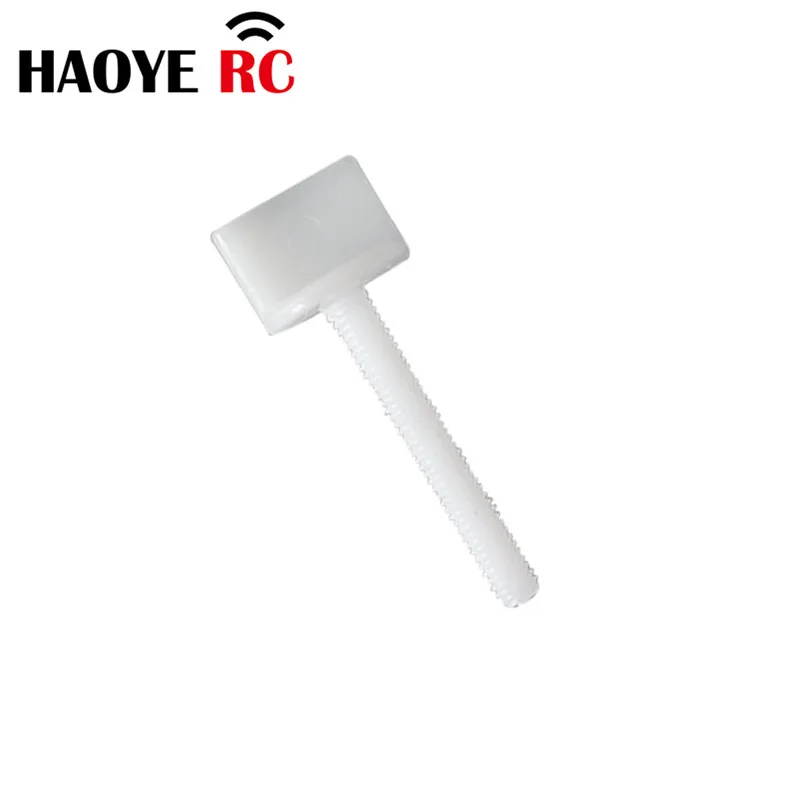 Haoye 10Pcs  M4 Metric Full Threaded Nylon Plastic Thumb Screws Color White For RC Airplane Replacement Toys DIY Plane Accessory