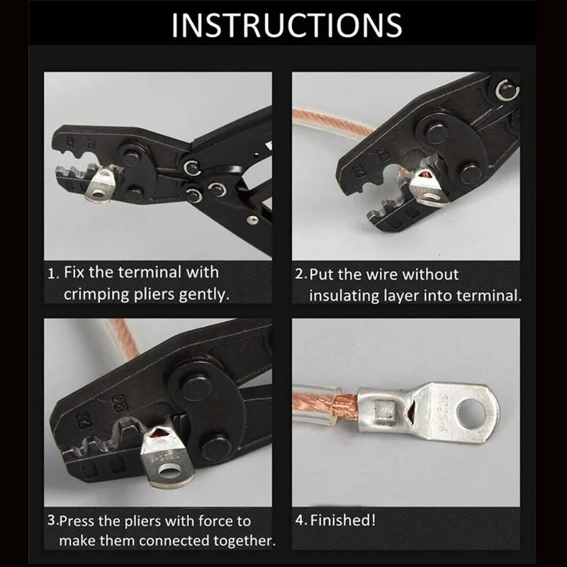 70pcs Copper Lug Ring Wire Connector Welding Bare Cable Electric Crimp Connectors SC25-6 SC16-8 SC16-6 SC10-8 SC10-6 SC6-8 SC6-6