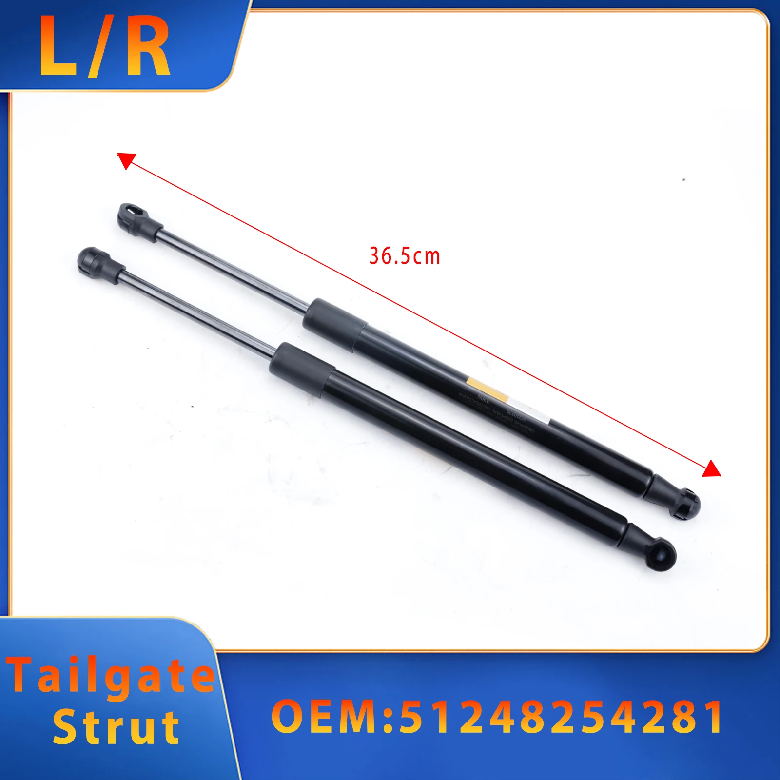 2PCS Tailgate Gas Spring Strut For BMW 316i 318Ci/d/i 320Ci/d/i 323Ci/i 325Ci/i/xi 328Ci/i 330Ci/d/i/xd/xi 1997-2006 51248254281