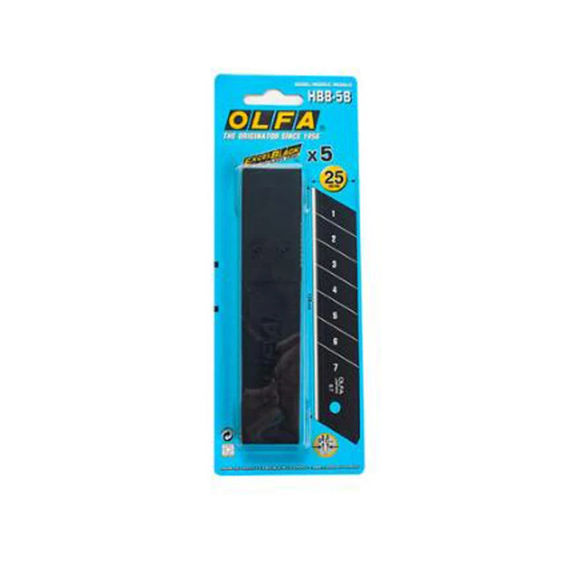 Olfa Ultra Sharp Extra Heavy-Duty Snap-Off Lâminas de Substituição, HB-5B, 25mm, para H-1,NH-1,XH-1