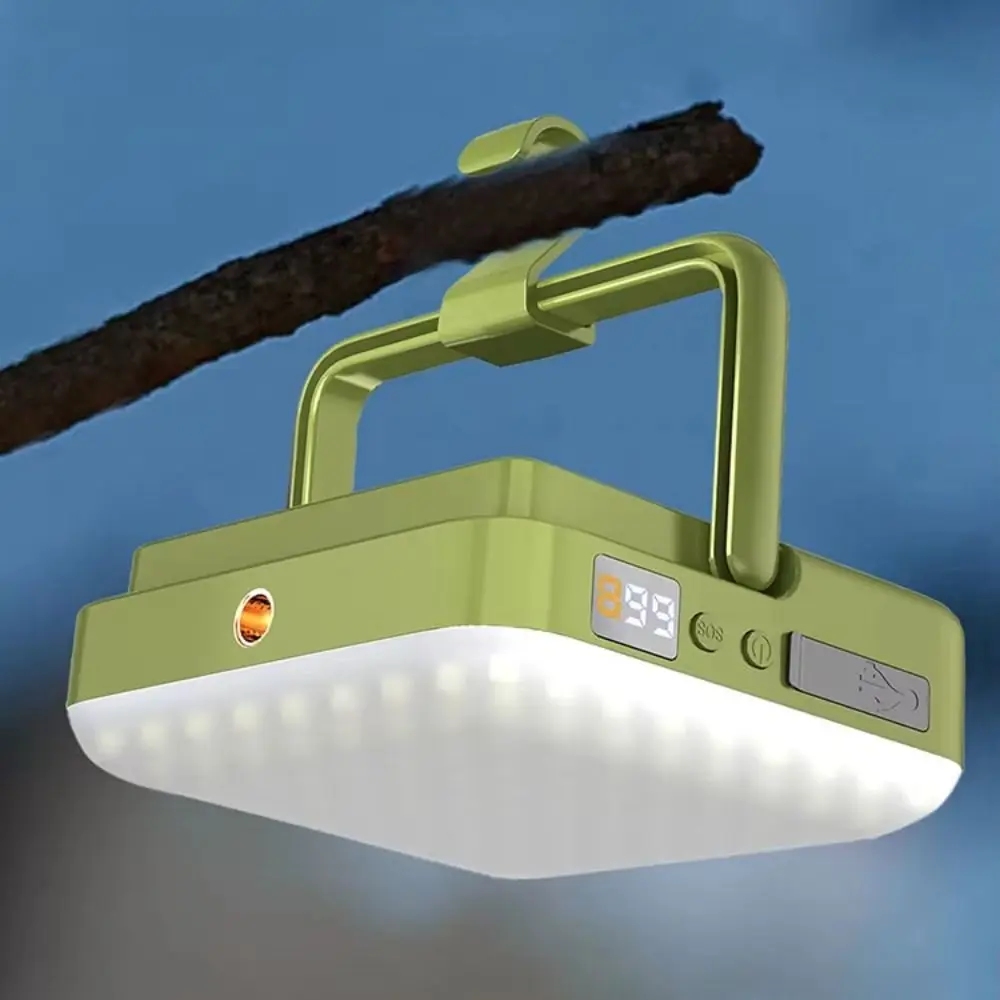 with Hook Rechargeable Portable Camping Lantern Waterproof Flashlight Tent Light LED Search Light Hanging Light Outdoor