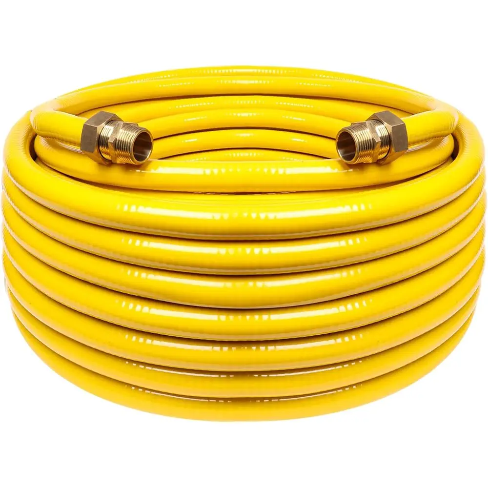 

100ft 3/4'' Flexible Gas Line, CSST Corrugated Stainless Steel Tubing Pipe Kit, Natural Gas Line Propane Pipe Conversion Kit Gri