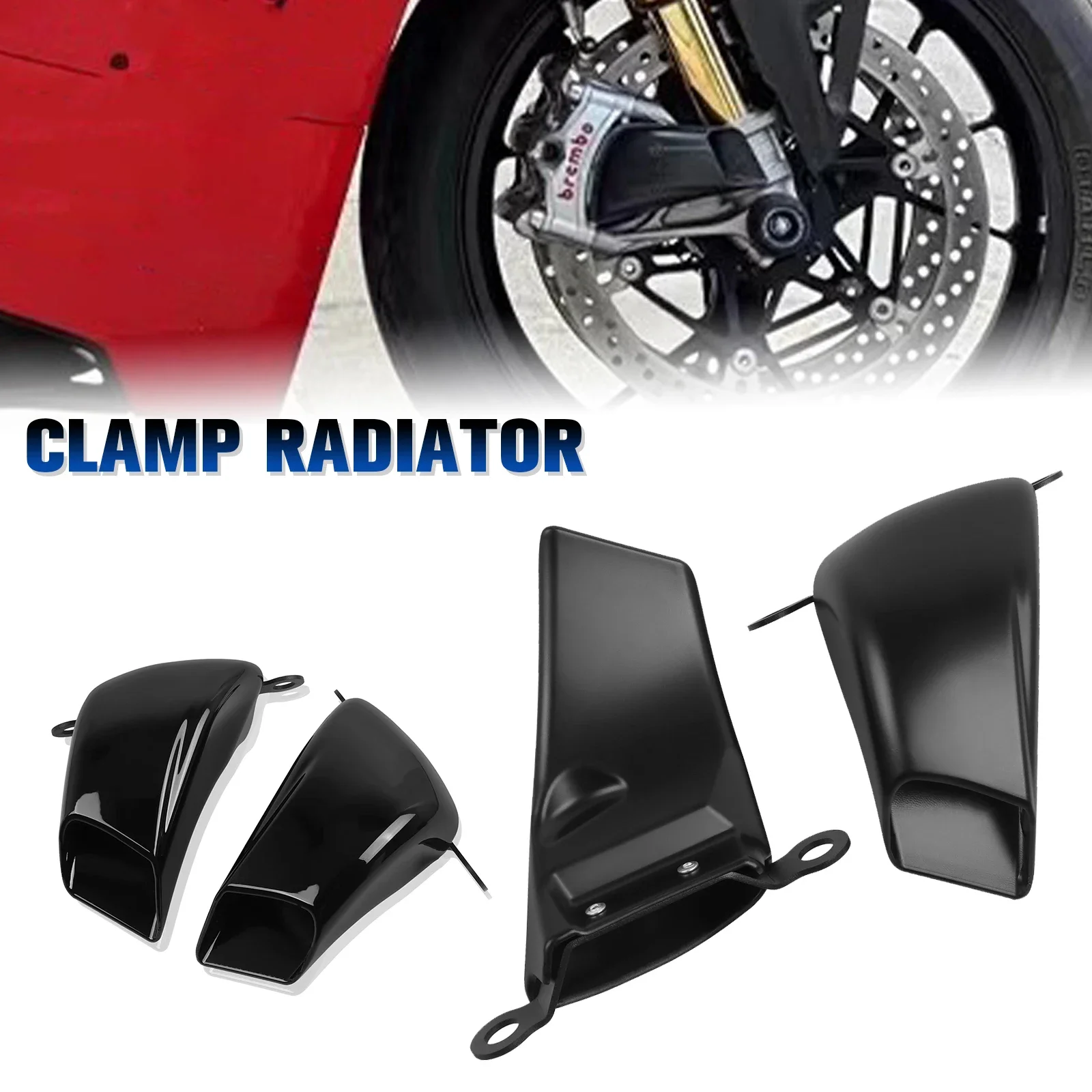 Motorcycle Front Caliper Radiator Cover Air Duct Brake Cooling For DUCATI PANIGALE 899 959 1199 1299 Hyper 950/SP Multistrada V4