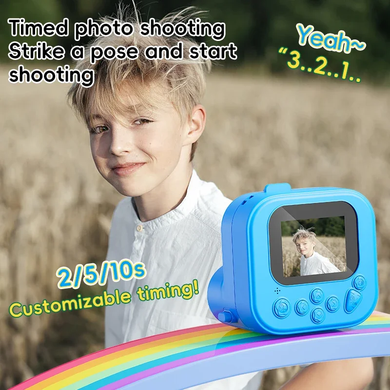 Câmera digital para crianças com função de impressão 1080P HD câmera instantânea presentes de Natal aniversário para meninas meninos de 4 a 12 anos