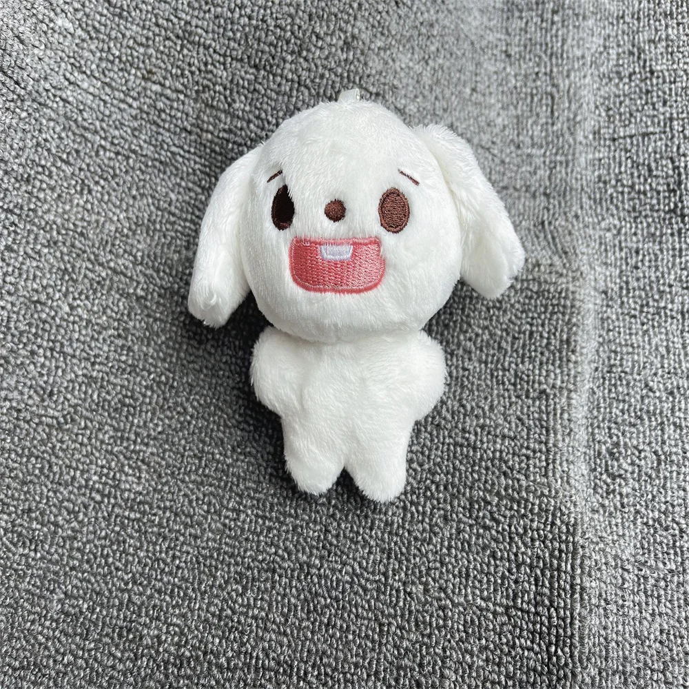 Kpop Jung Woo 10 CM Cartoon Animal Big Mouth Dog Doll BOK7E Cute Soft Plush Keychain Bag Pendant Decoration Gift Fans Collection