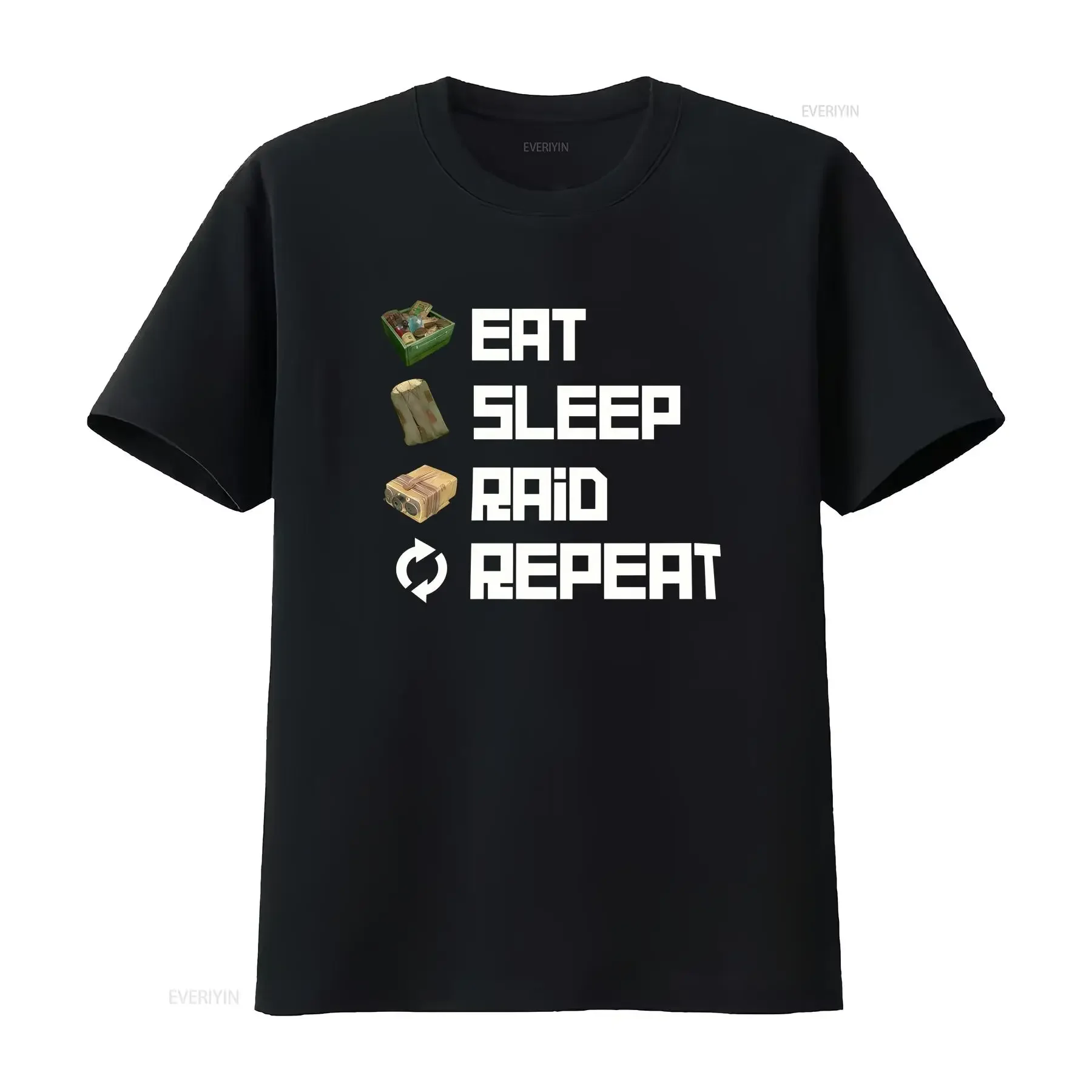 Eat Sleep Raid Repeat Rust T Shirt Survival Game Gaming Christmas Idea vintage Washed Comfortable graphic Slightly