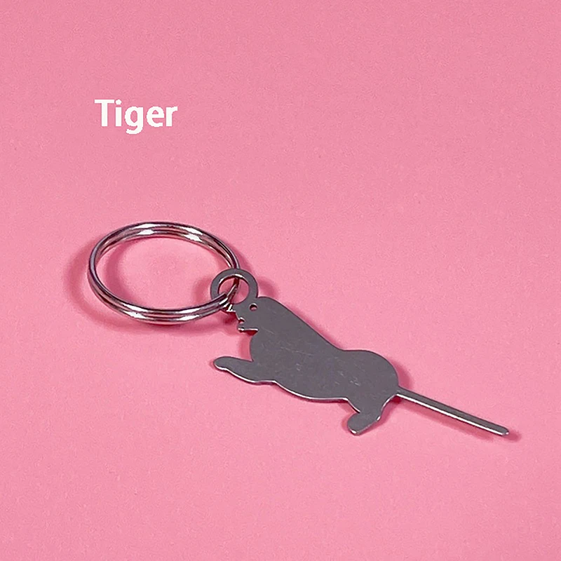 Chinese Zodiac Animal Shape Stainless Steel Needle For Smartphone Sim Card Tray Removal Eject Pin Key Tool Universal Thimble