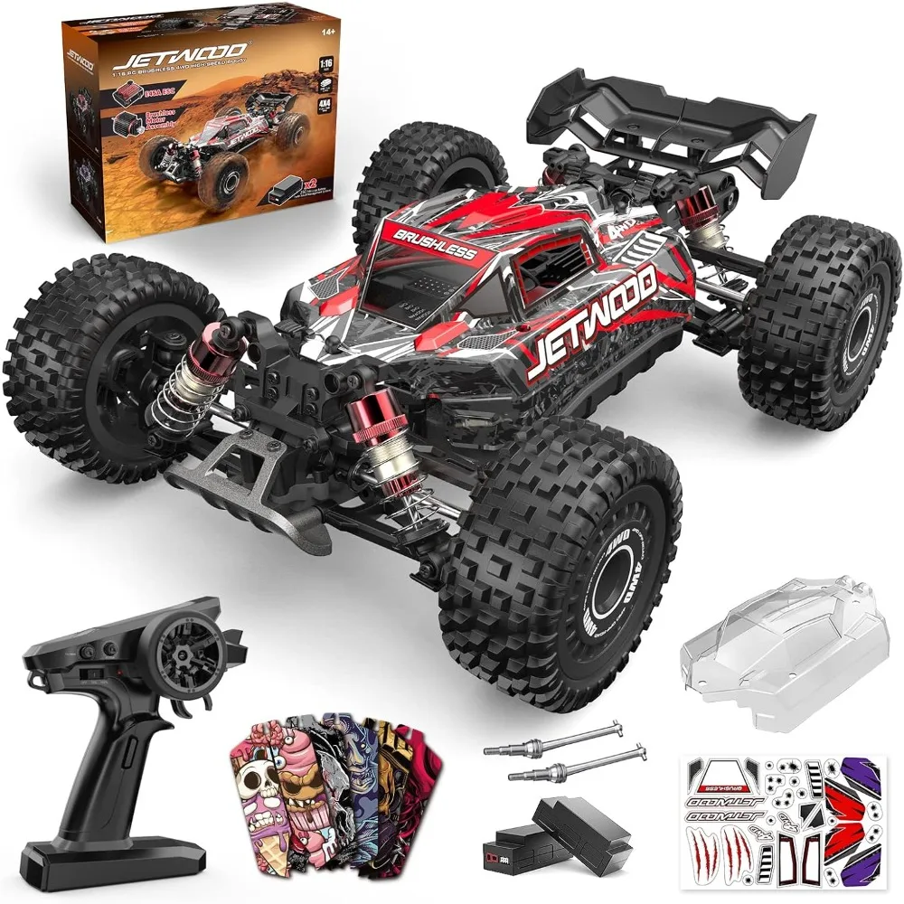 

1/16 Fast Brushless RC Cars for Adults, Max 42 mph High Speed Remote Control Car for Boys, Electric RTR Race RC Truck