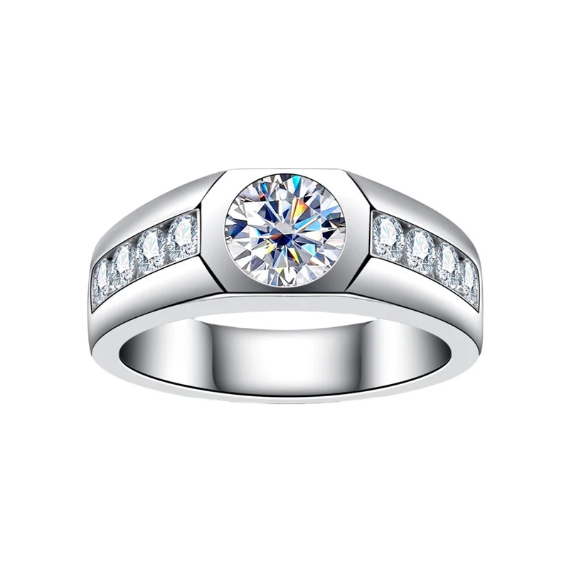 

ZFSILVERFashion Luxury Classic High Quality s925 Silver Moissanite Round Ring Charms Women Accessories Jewelry Gift AM-RMO-0034