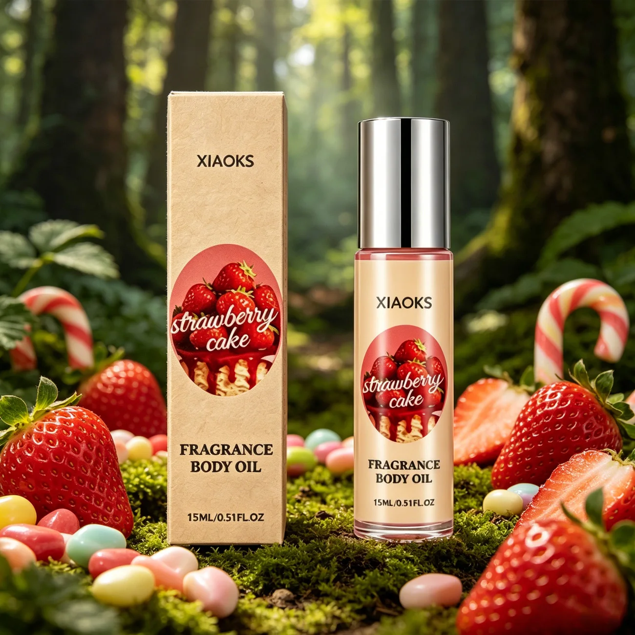 1 Bottle of Strawberry Cake Sweet Roll-On Perfume - Charming Floral Roll-On Fragrance, Sweet-Strawberry-Cake Scent, Sweet-Smelling, Long-Lasting Fragrance to Enhance Charm, Valentine's Day and Couples' Day Gift to Attract Men, Stylish Gradient Glass Bottle Design, Suitable for Dating and Casual Wear, Fresh Fruity Floral Scent, Your Perfect Choice view 6
