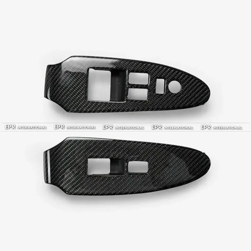 For 09 onwards Nissan Fairlady Z 370Z Z34 Carbon Glossy Finished Window switch cover (Stick on) Right Hand Drive Only Body kit