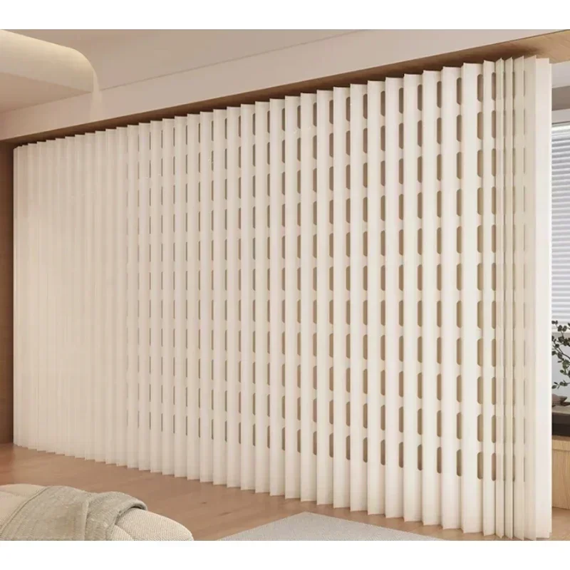 New 2m Height Home Decor White Organ Paper Wall Screen Room Dividers Office Partition Removable Folding Baffle Fence