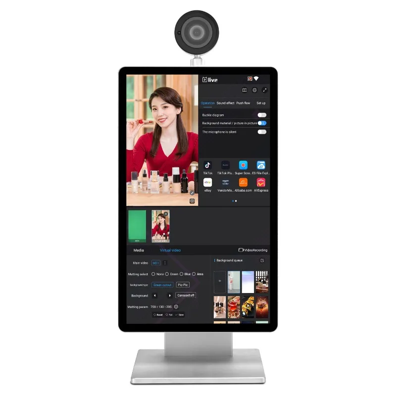 

15.6-Inch live broadcast all-in-one machine, device integration, green screen function, tablet, multi-platform support