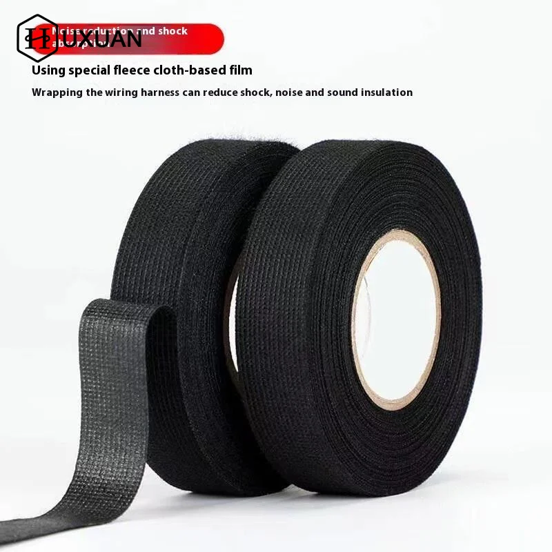 

5 шт. 15 м * 9 мм/15 мм термостойкая клейкая тканевая лента для автомобильной кабельной ленты жгут проводов ткацкий станок электрический нагревательный кран