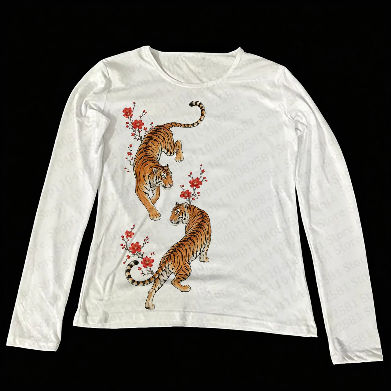 Nouveau T-shirt imprimé dessin animé automne, style rétro années 2000, manches longues, style Harajuku, T-shirt esthétique Y2K