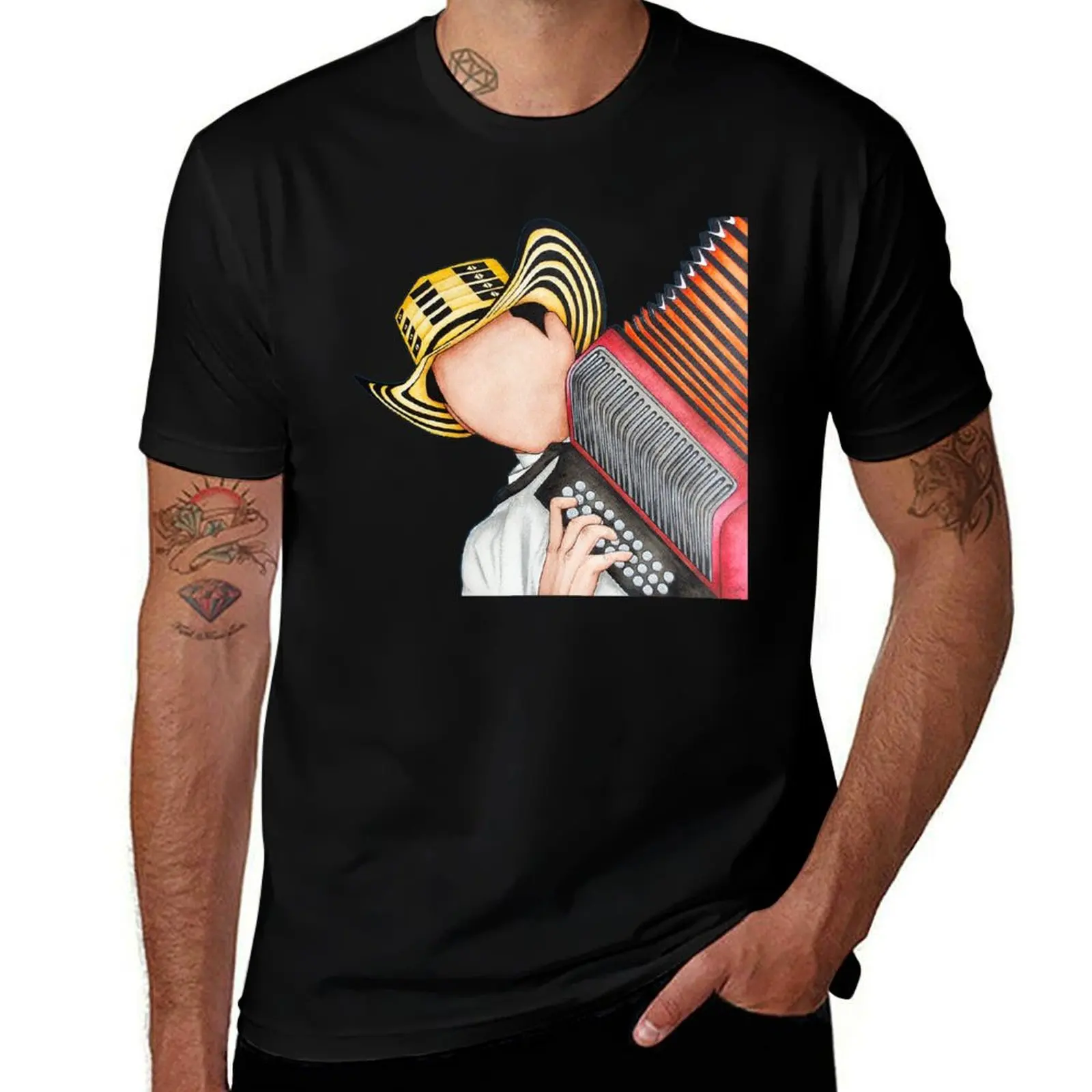 Red Accordion T-Shirt No Iron Casual Short Sleeve Top