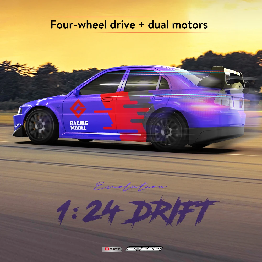 1:24 RC Drift Car 4WD High Speed  Mini Remote Control Racing Car With Color Light Competition Race Vehicle Boy Toy Gift - view 4