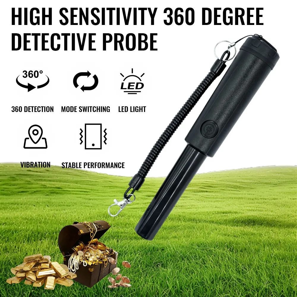 Hot sell  Metal Detector Handheld Detector Precise location treasure search pointer Adjustable LED Lights IP68 Fully waterproof