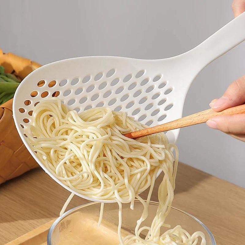 Japanese-style Noodles Colander Cooking Utensils Fruit Spoons for Kitchen Drainer Sieve Food Long Handle Net Spoon