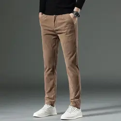 Korean Fashion Spring Autumn Corduroy Pants Women Solid Pockets Zipper Streetwear Smart Casual Straight Loose Motion Trousers