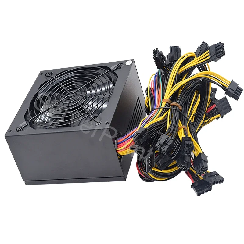 AC 110V-220v ATX Pc 2000W Power Supply 8 Graphics Card Ethereum ETC RVN BTC Mining Antminer Psu For US CA MX BR JP Voltage