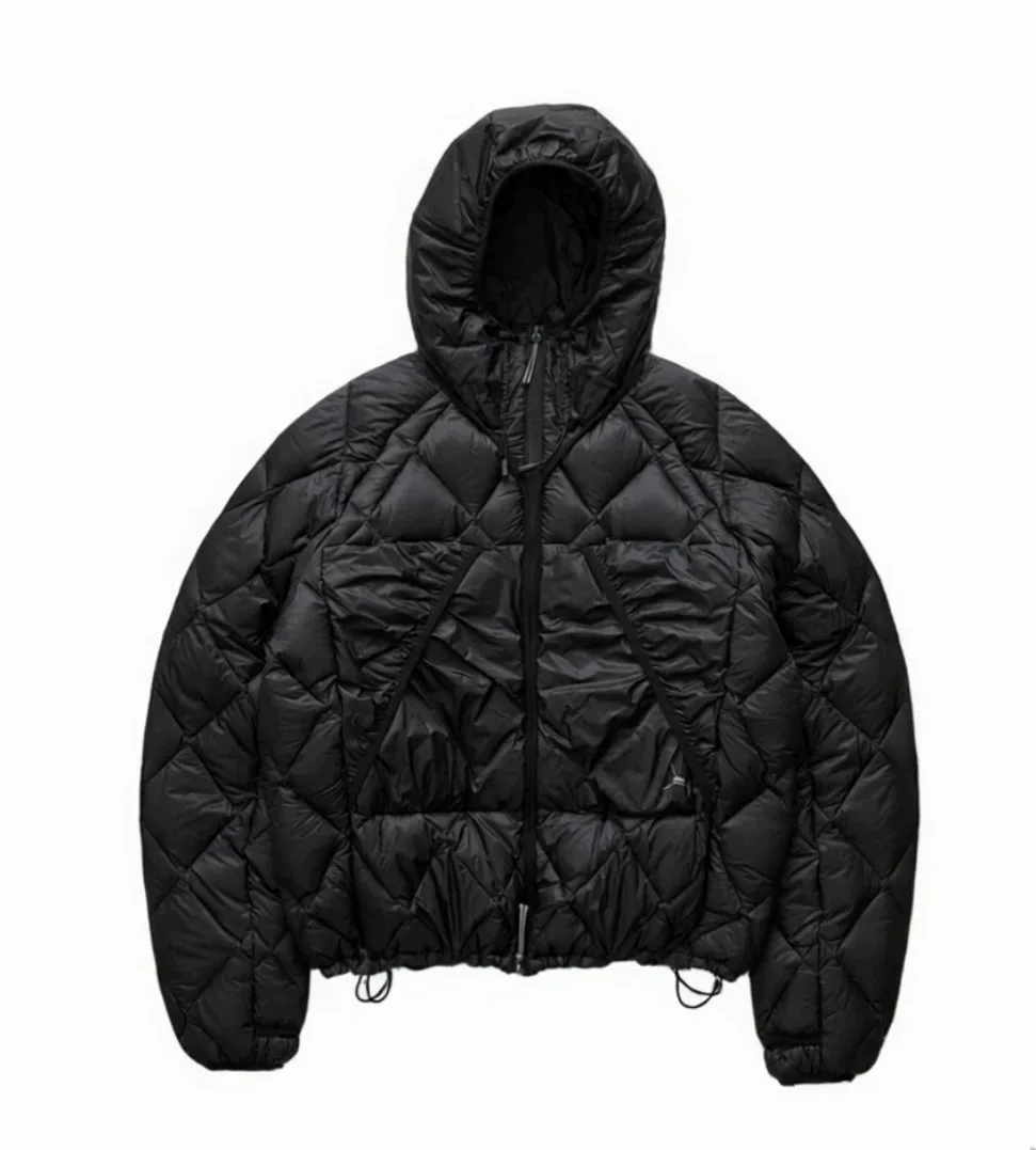 Warmth Insulated Hooded down Jacket Lightweight Replacement Style Outdoor Hiking Coat Youth Grey Duck down Filling Zipper Clo...