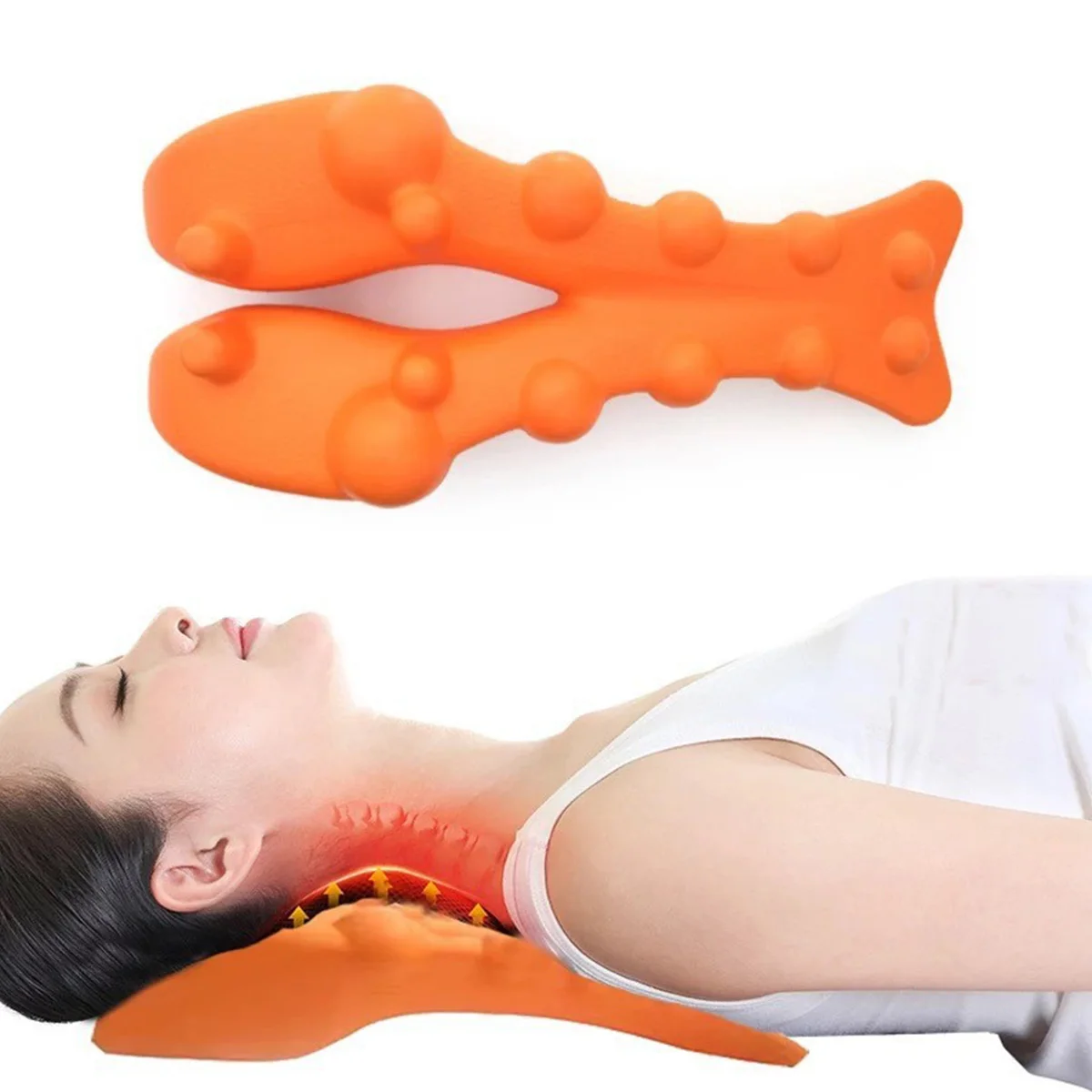 Cervical Traction Device Neck Stretcher Massager for Neck Shoulder Stretcher Trigger Point Massager Tool Neck Support Device
