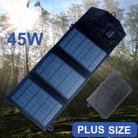 NEW 40W Plus Size Solar Panel Charger Foldable Solar Plate 5V USB Safe Charge Cell Solar Phone Charger for Home Outdoor Camp