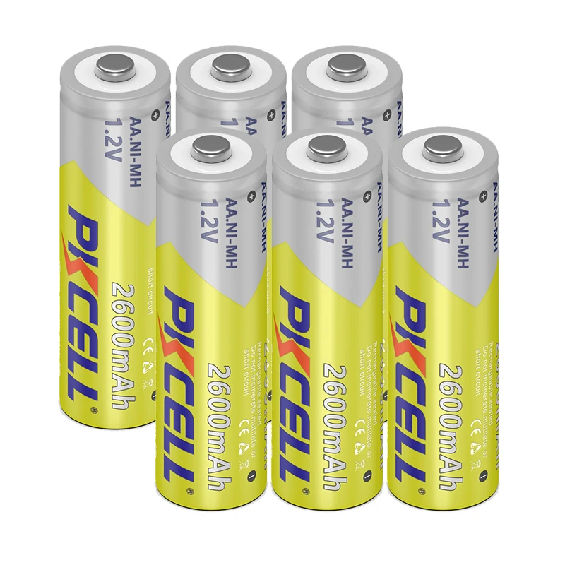 20PC PKCELL AA 2600mah 1.2V Ni-MH Battery AA Rechargeable Batteries Camera toy Car Flashlight AA batteries 1000 times