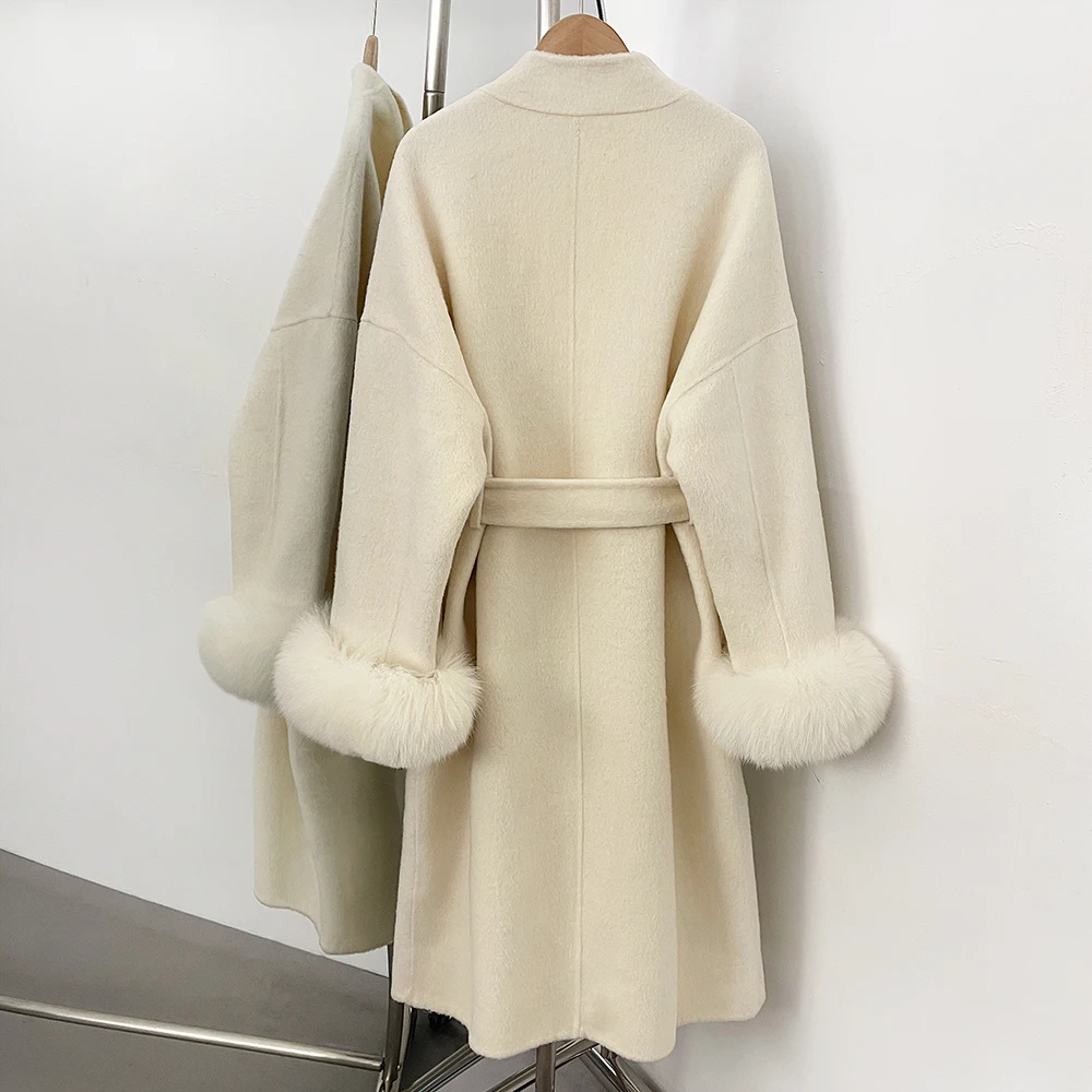 Wool & Blends Coats Winter Coat for Cold Winter Fur Coat Woman Warm Women's Clothing Jacket with Fur Autumn Women's Clothing