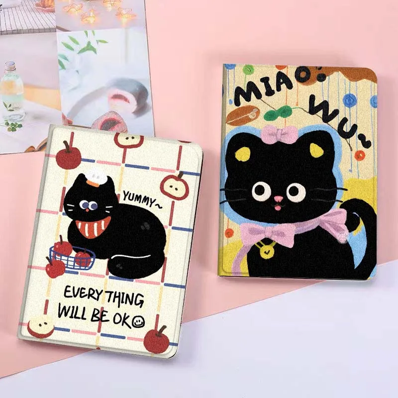 

Black Cat Creative Illustration For Xiaomi Mi Redmi Poco Pad 2 4 5 7S 6S 6 7 8 Max Plus Ultra SE Pro K 2025 Tablet Case
