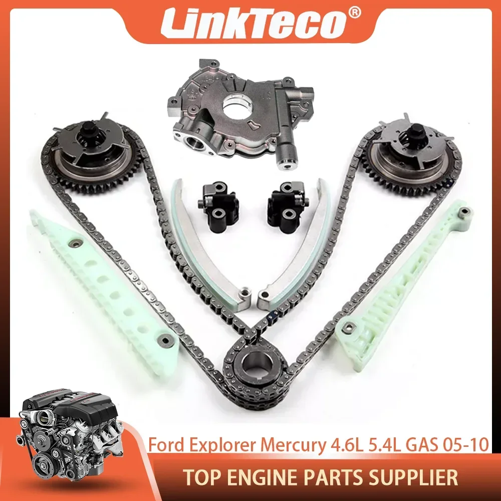Steuerkettensatz Ölpumpe für Ford F-150 Explorer Mustang Mercury Mountaineer 4.6L V8 GAS SOHC 05-10 4R3Z-6M256-CC XL1Z-6L266-AA