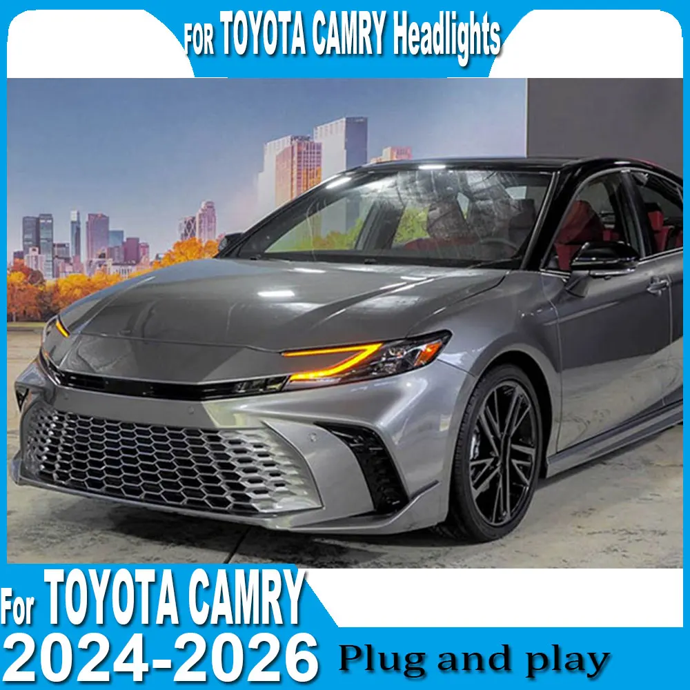 Car Headlight For Toyota Camry 2024-2025 headlights Assembly Projector Lens Start Animation Dual-color DRL Plug and Play