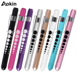 1 Stuks Herbruikbare Led Medische Penlight Zaklamp Met Leerling Meter Pocket Clip Pen Licht Zaklamp Voor Verpleegkundigen Artsen Lezen